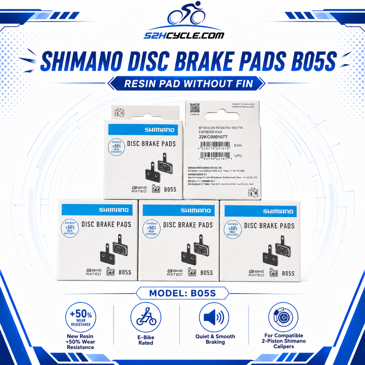 Shimano B05S Resin Pad Bike Disc Brake Pads