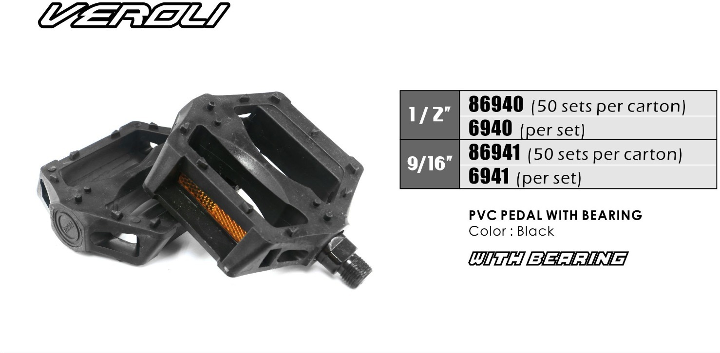 6940 Veroli Bicycle PVC Pedal 1/2'' - Image 2