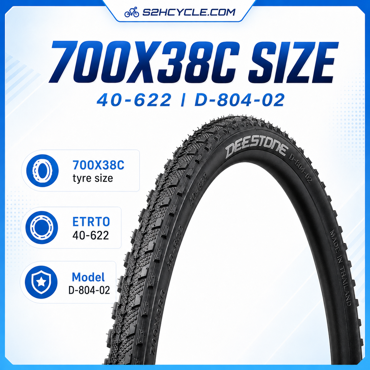 DEESTONE 700X38C 40-622 D-804-02 Tyre - Image 2