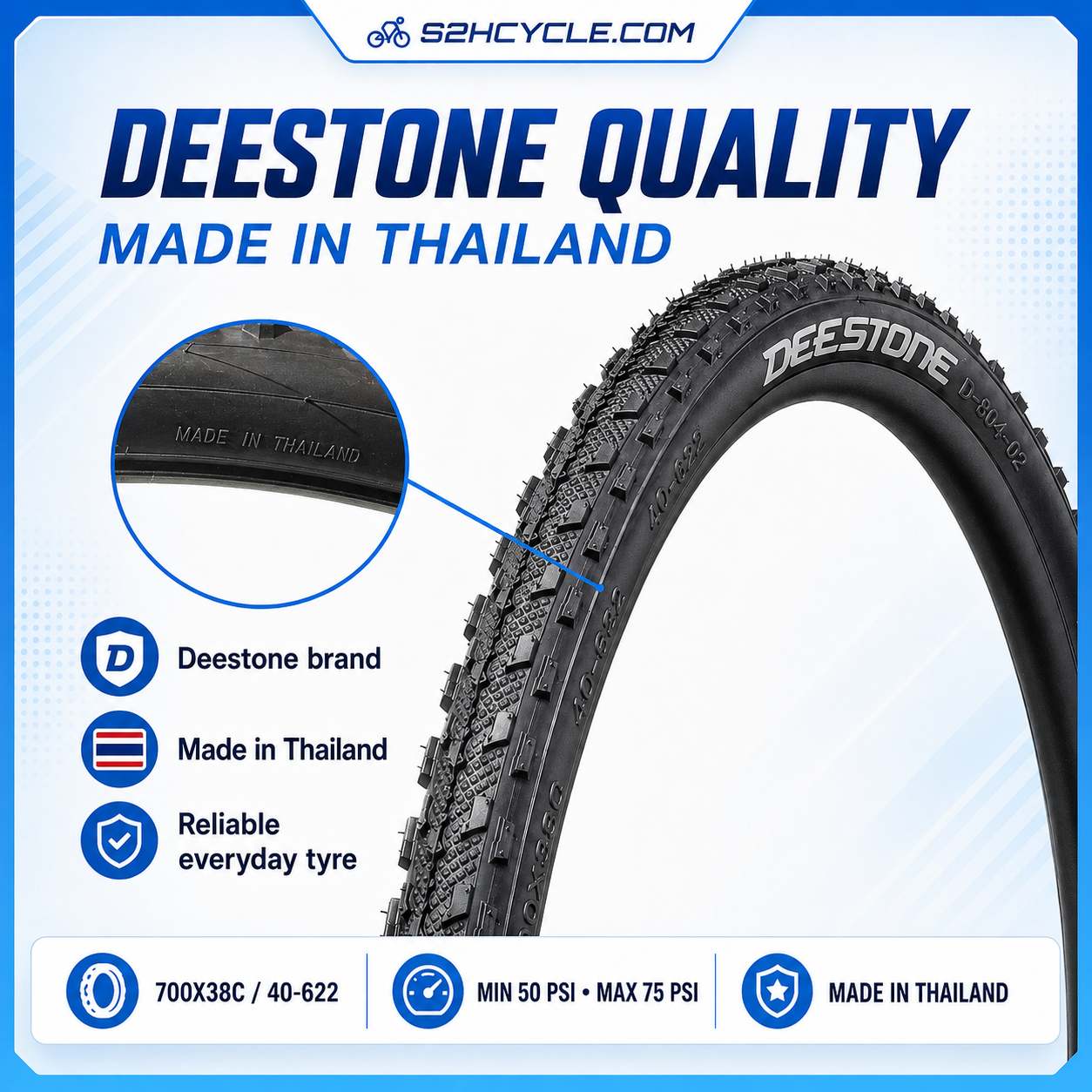 DEESTONE 700X38C 40-622 D-804-02 Tyre - Image 5