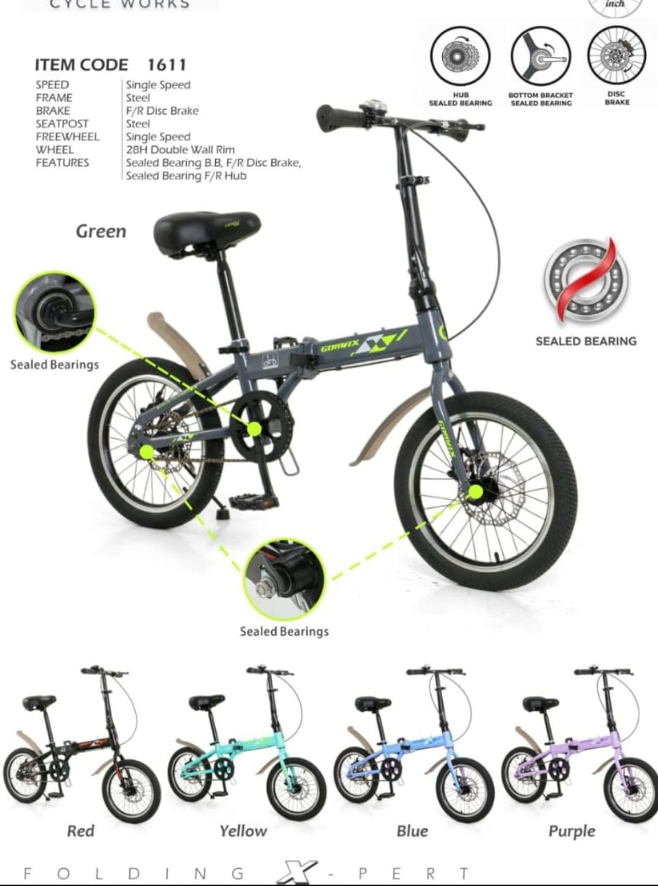 1611 16'' GOMAX FOLDING BIKE