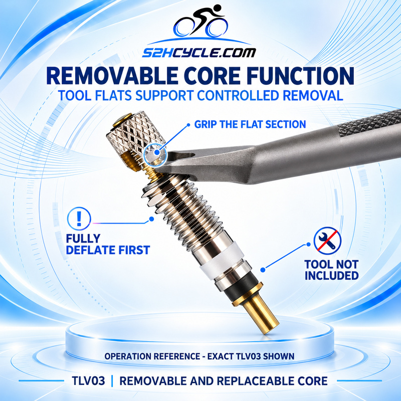 TLV03 Pesta FV Removable Valve Core Tube Tubeless - Image 2